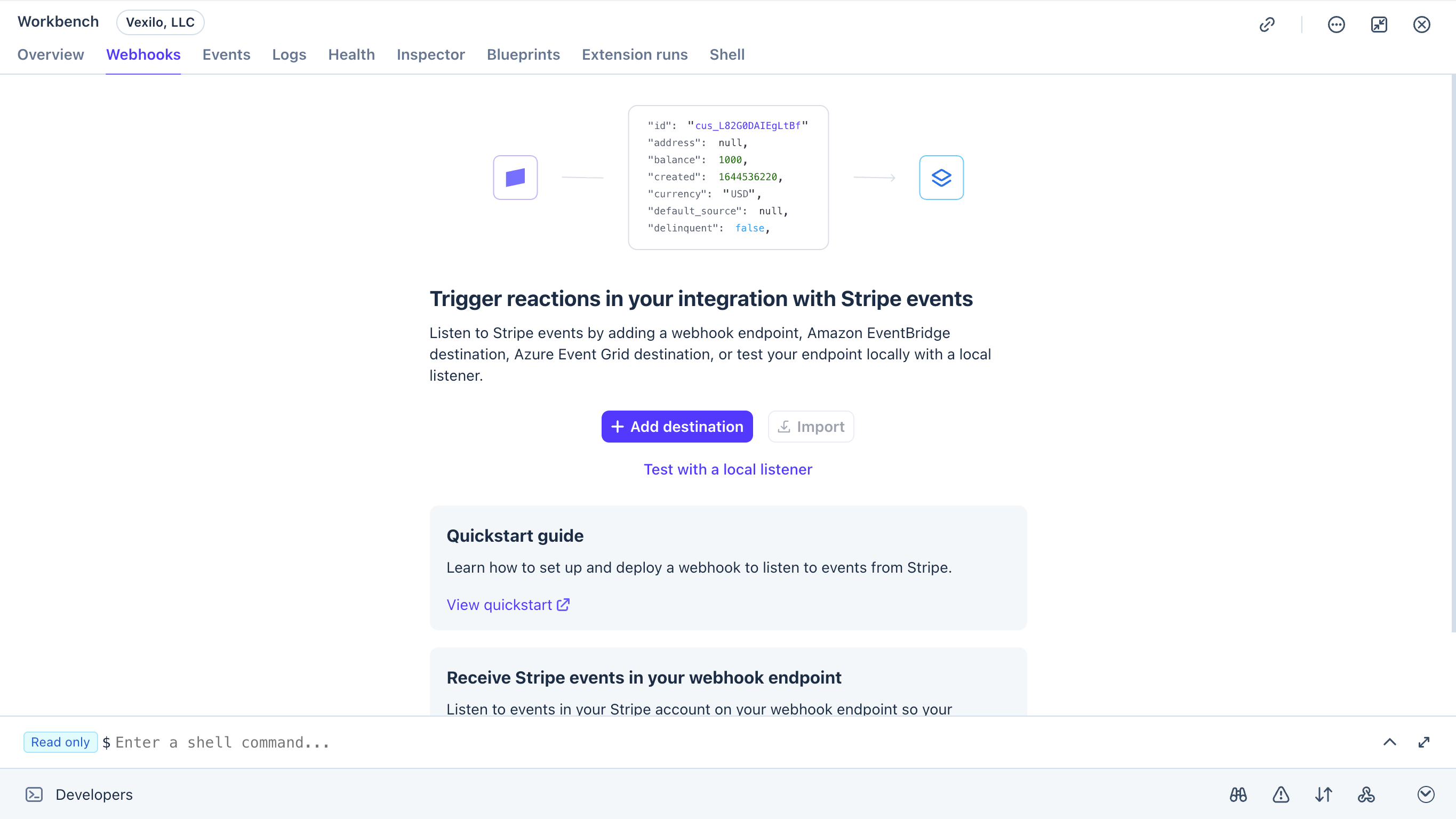Stripe Dashboard → Developers → Webhooks → Add endpoint