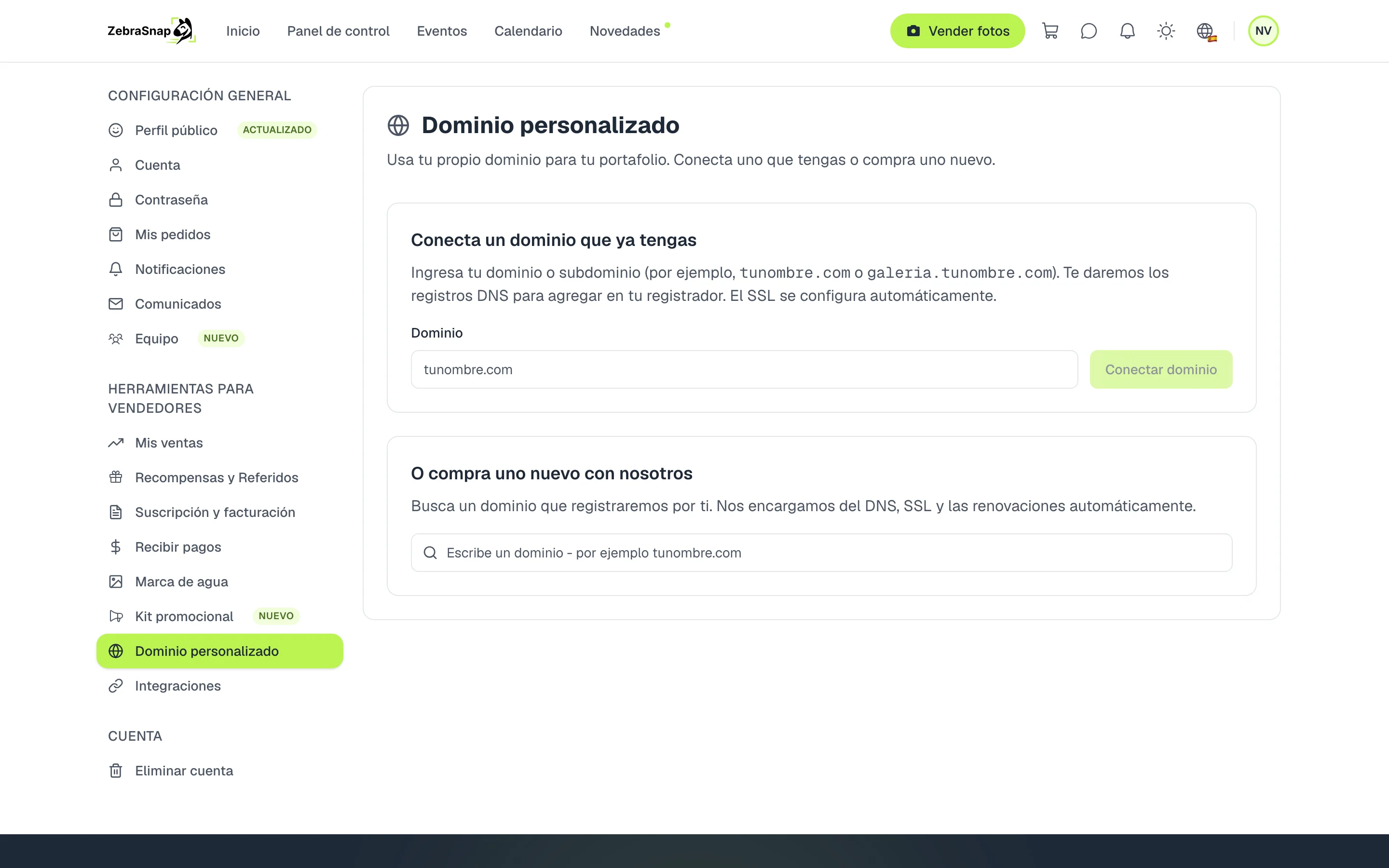Dominio personalizado