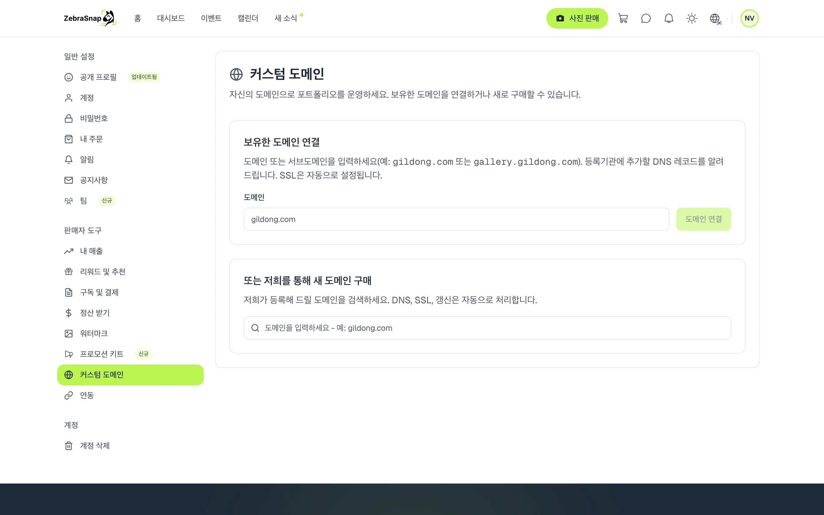 커스텀 도메인