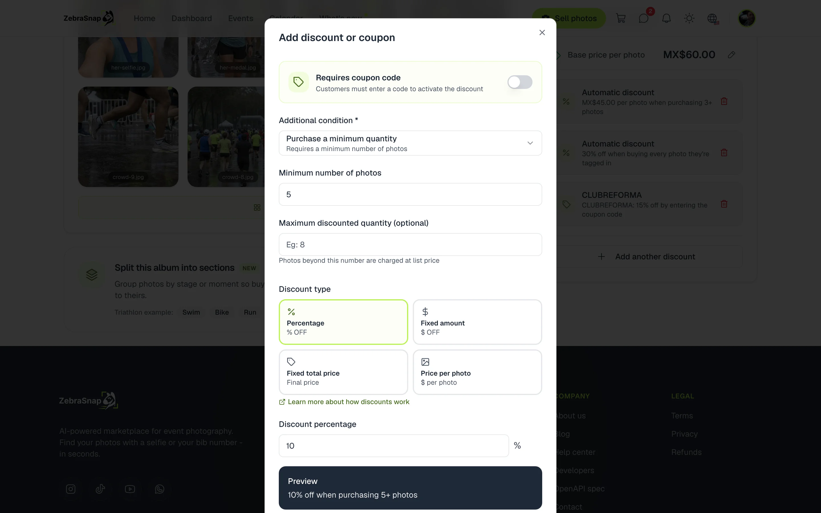 Create a discount
